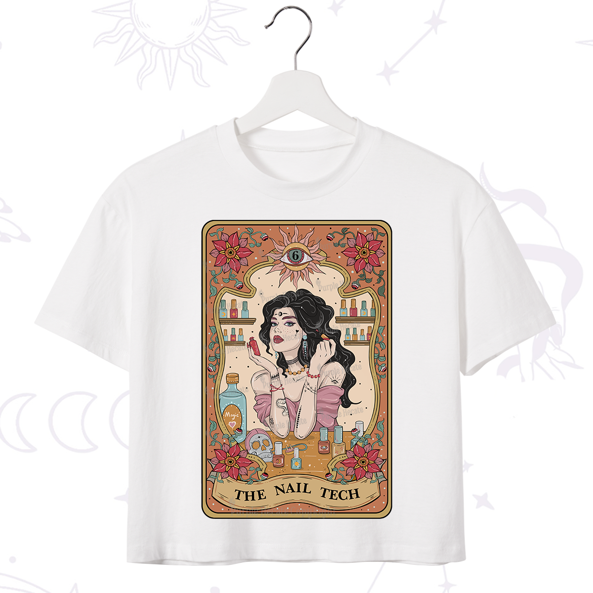 Purplehecate The Nail Tech Tarot Crop T-Shirt