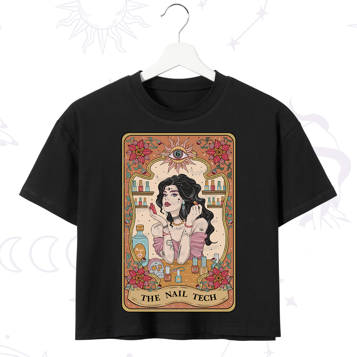 Purplehecate The Nail Tech Tarot Crop T-Shirt