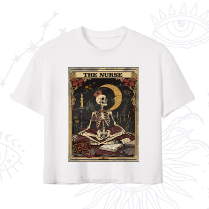 Purplehecate The Nurse Tarot Card Crop T-Shirt