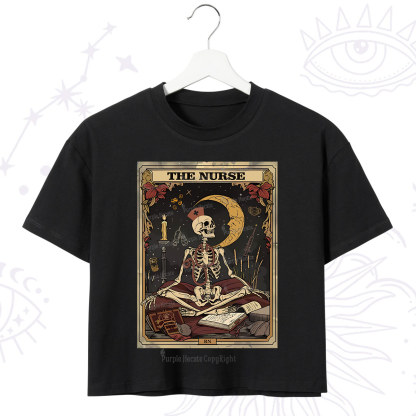 Purplehecate The Nurse Tarot Card Crop T-Shirt