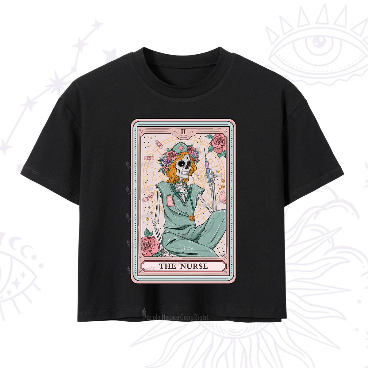 Purplehecate The Nurse Tarot Crop T-Shirt