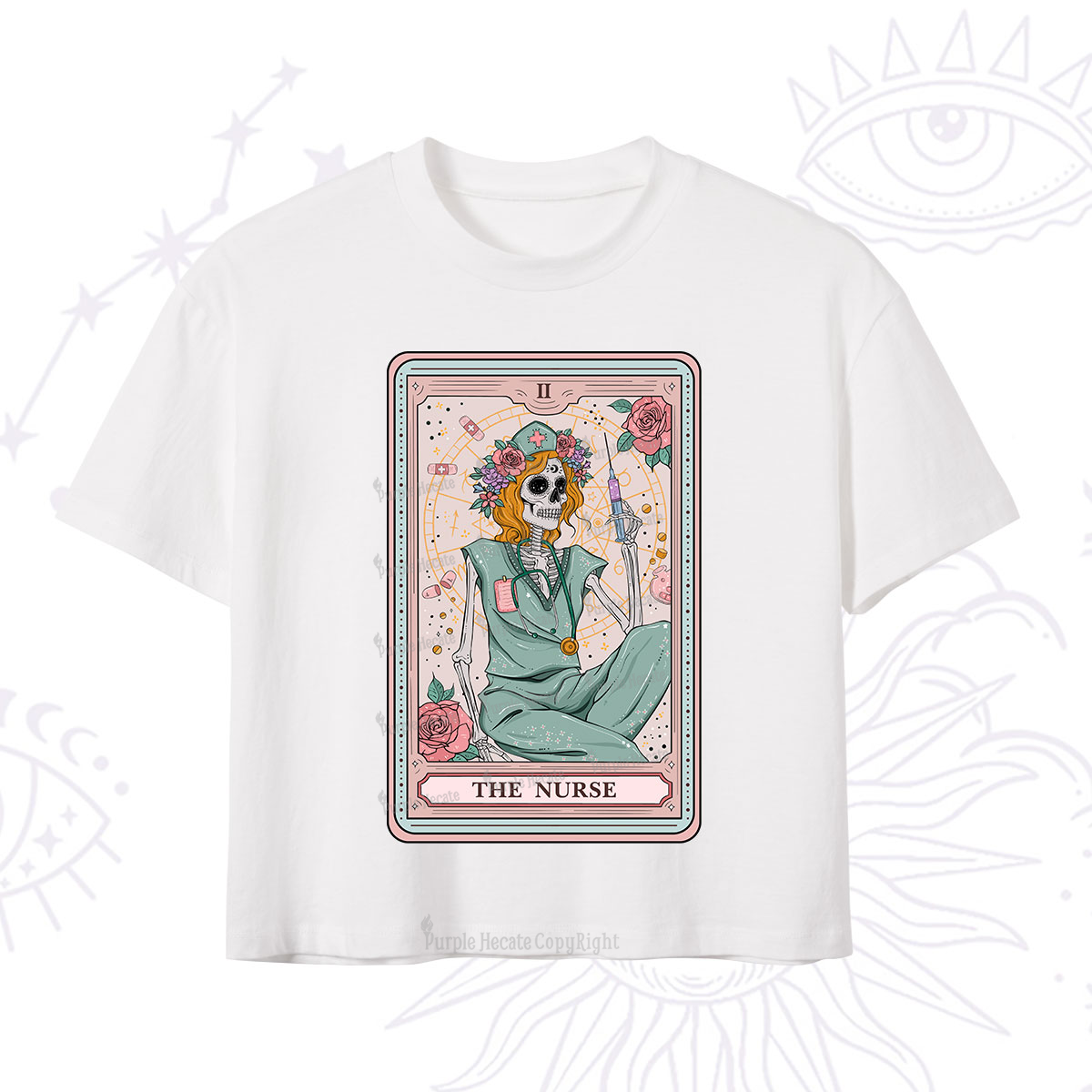 Purplehecate The Nurse Tarot Crop T-Shirt