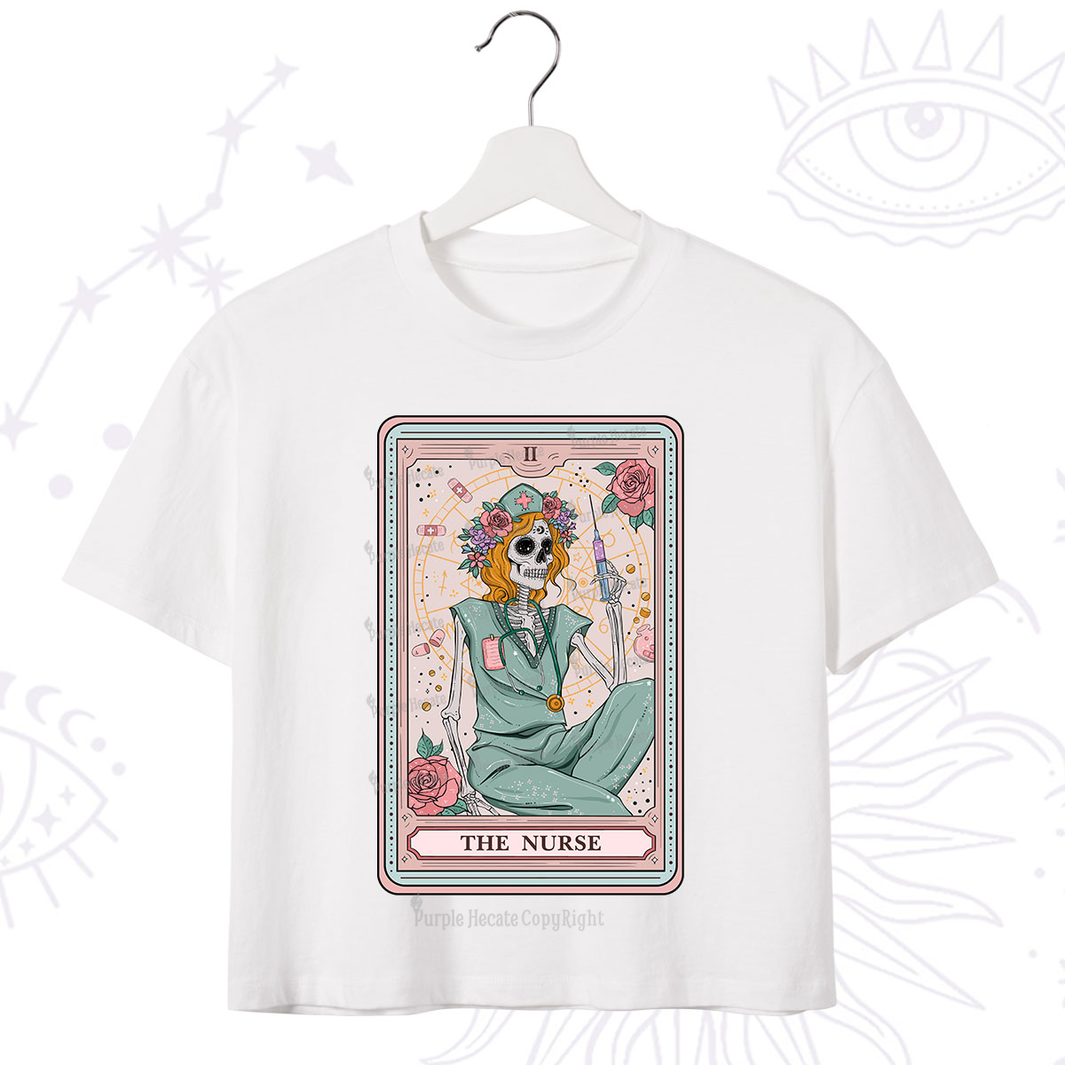 Purplehecate The Nurse Tarot Crop T-Shirt
