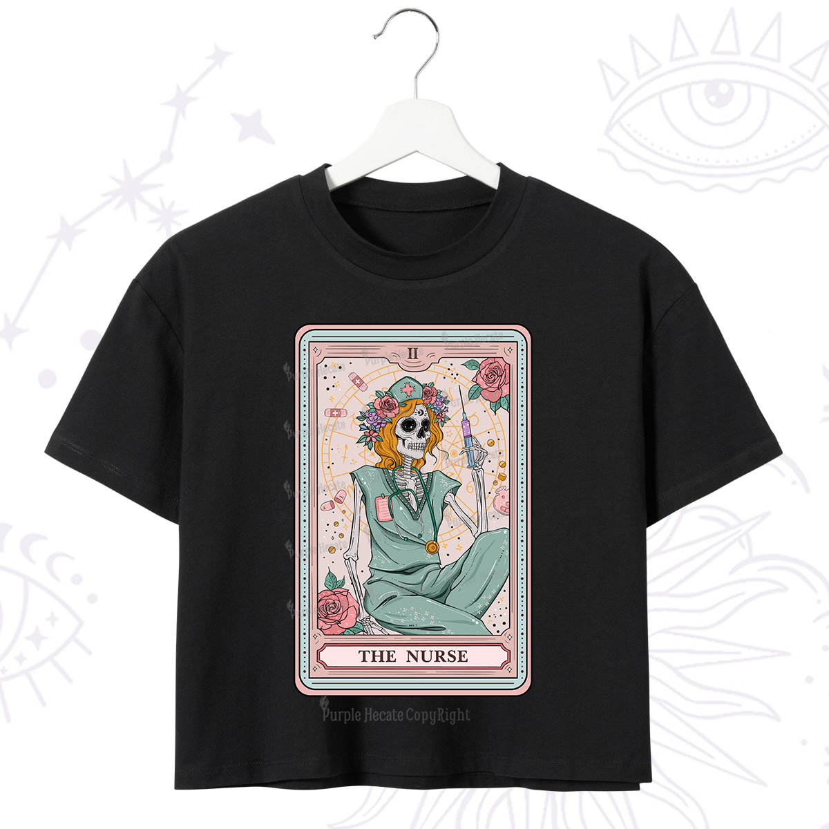 Purplehecate The Nurse Tarot Crop T-Shirt