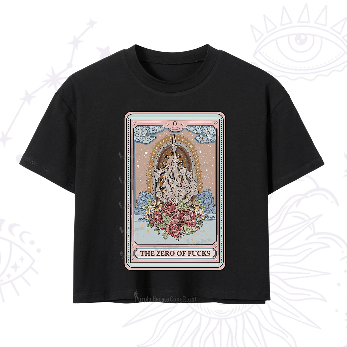 [Copy]Purplehecate The Nail Tech Life Tarot Crop T-Shirt