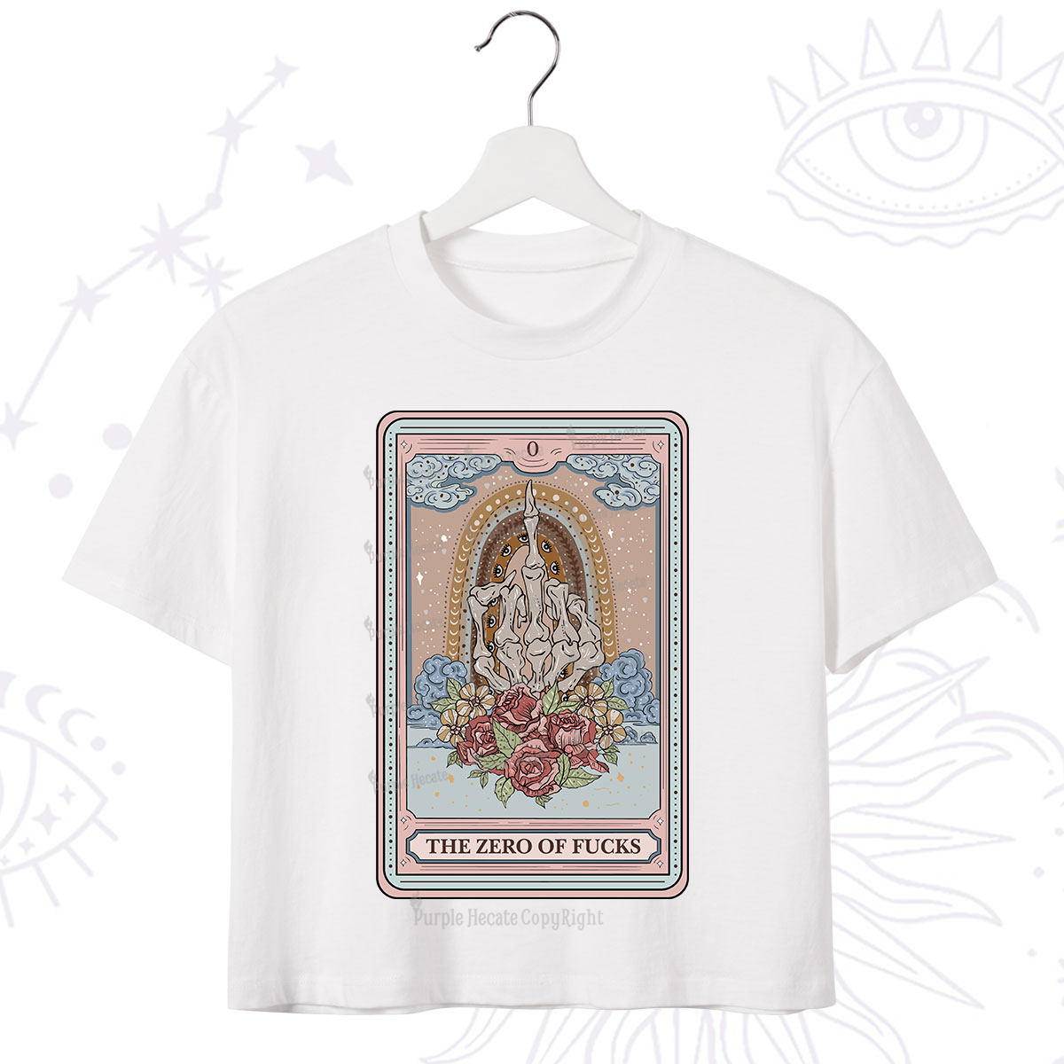 [Copy]Purplehecate The Nail Tech Life Tarot Crop T-Shirt
