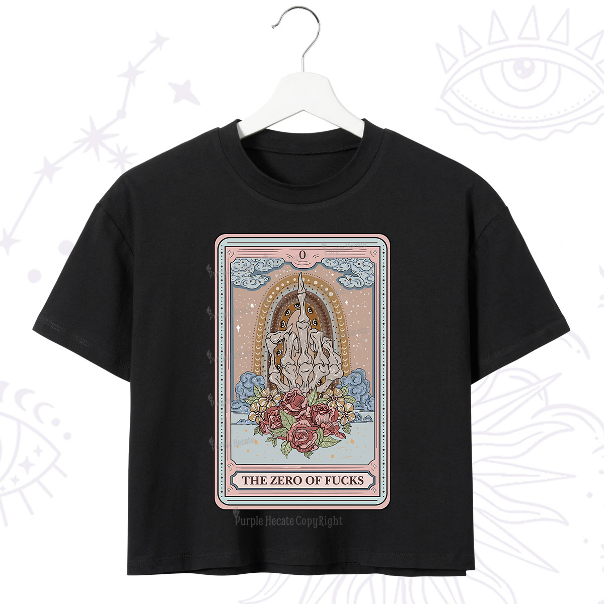 [Copy]Purplehecate The Nail Tech Life Tarot Crop T-Shirt