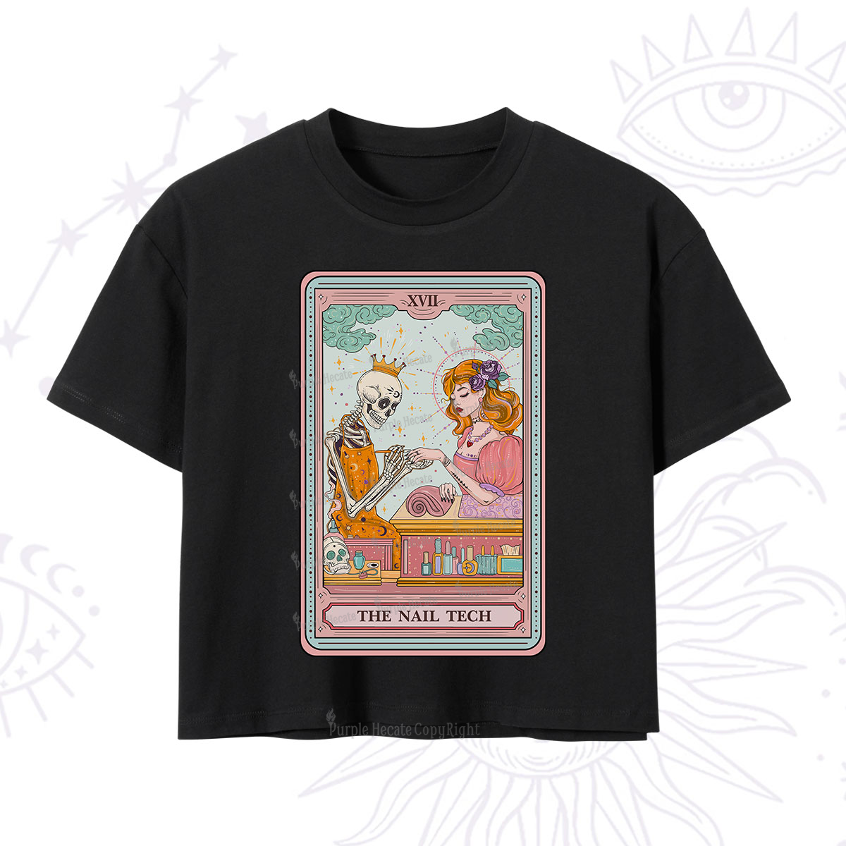 Purplehecate The Nail Tech Life Tarot Crop T-Shirt