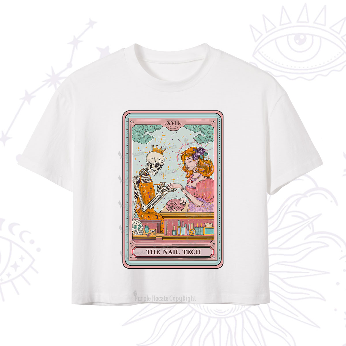 Purplehecate The Nail Tech Life Tarot Crop T-Shirt