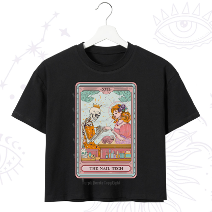 Purplehecate The Nail Tech Life Tarot Crop T-Shirt