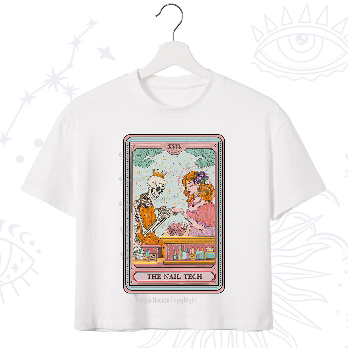 Purplehecate The Nail Tech Life Tarot Crop T-Shirt