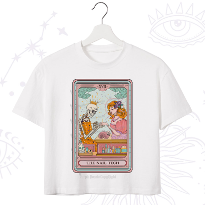 Purplehecate The Nail Tech Life Tarot Crop T-Shirt