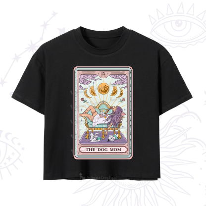 Purplehecate The Dog Mom Tarot Crop T-Shirt