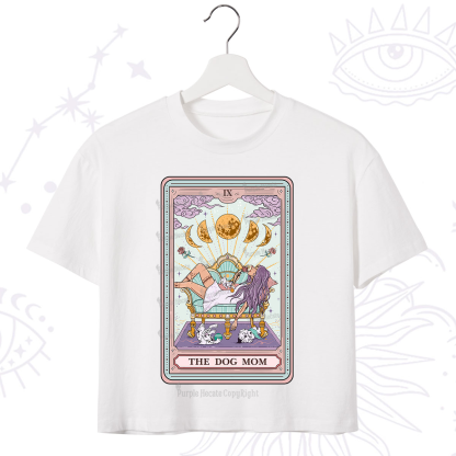 Purplehecate The Dog Mom Tarot Crop T-Shirt