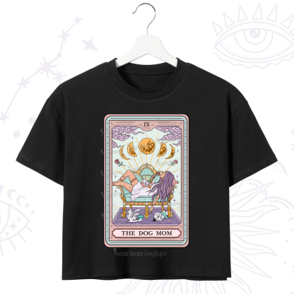 Purplehecate The Dog Mom Tarot Crop T-Shirt