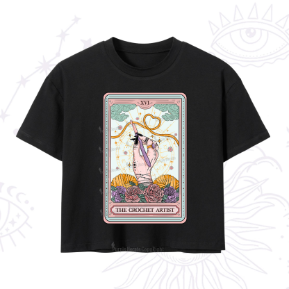 Purplehecate The Crochet Artist Tarot Card Crop T-Shirt