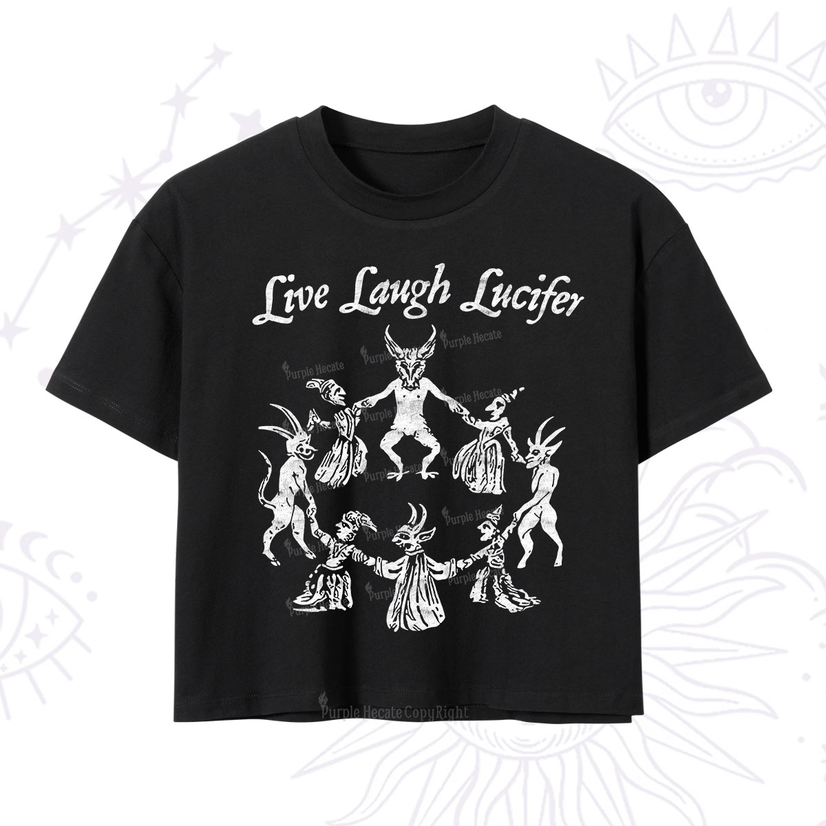 Purplehecate Live Laugh Lucifer Crop T-Shirt