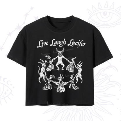 Purplehecate Live Laugh Lucifer Crop T-Shirt