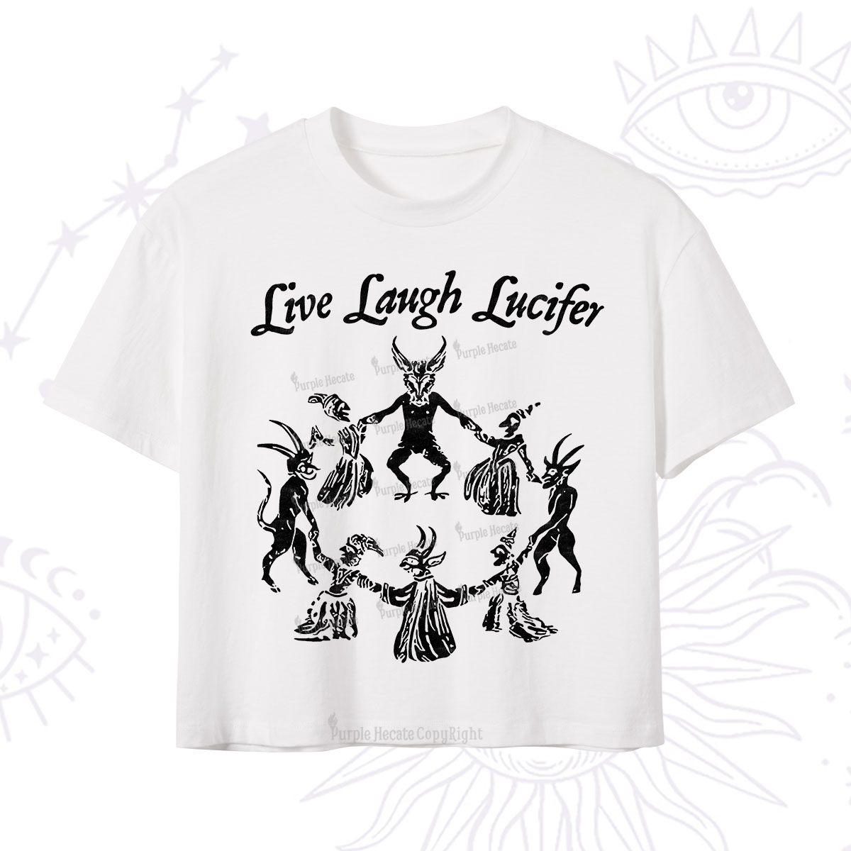 Purplehecate Live Laugh Lucifer Crop T-Shirt