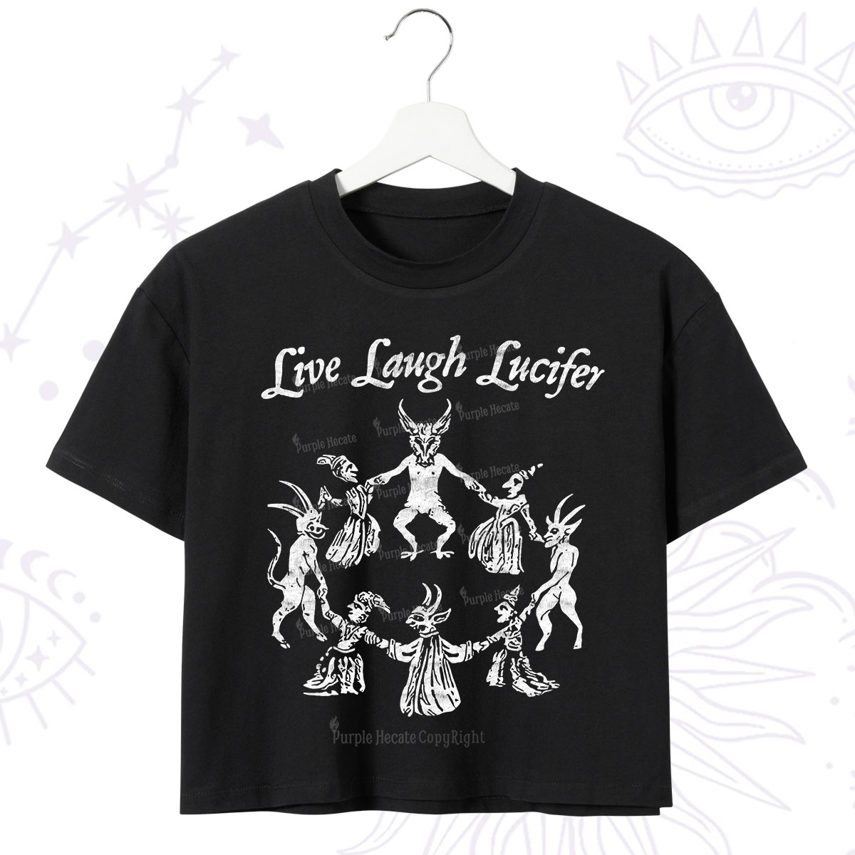 Purplehecate Live Laugh Lucifer Crop T-Shirt