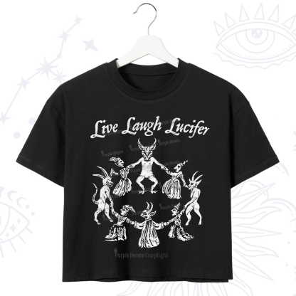 Purplehecate Live Laugh Lucifer Crop T-Shirt