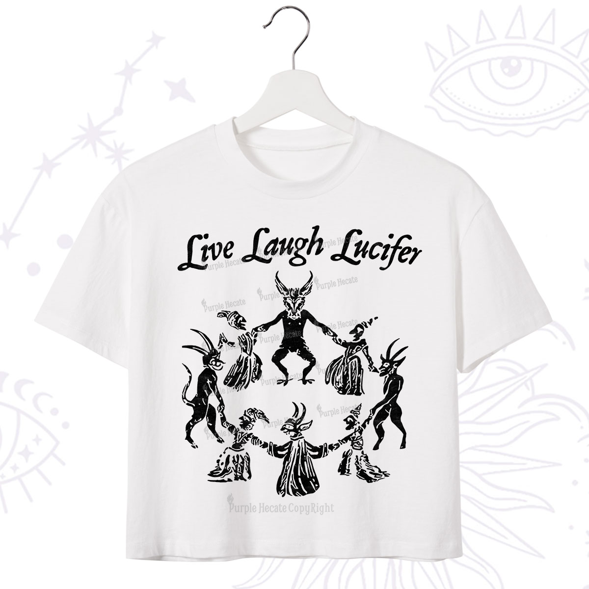 Purplehecate Live Laugh Lucifer Crop T-Shirt