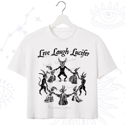 Purplehecate Live Laugh Lucifer Crop T-Shirt