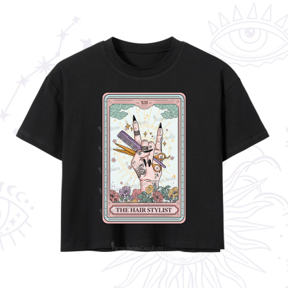 Purplehecate The Hair Stylist Tarot Crop T-Shirt