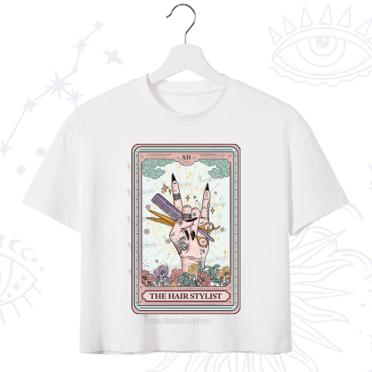 Purplehecate The Hair Stylist Tarot Crop T-Shirt