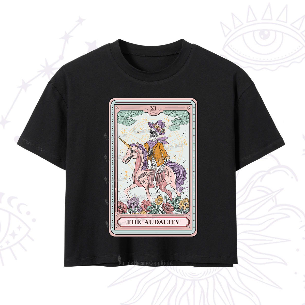 Purplehecate The Audacity Tarot Card Crop T-Shirt