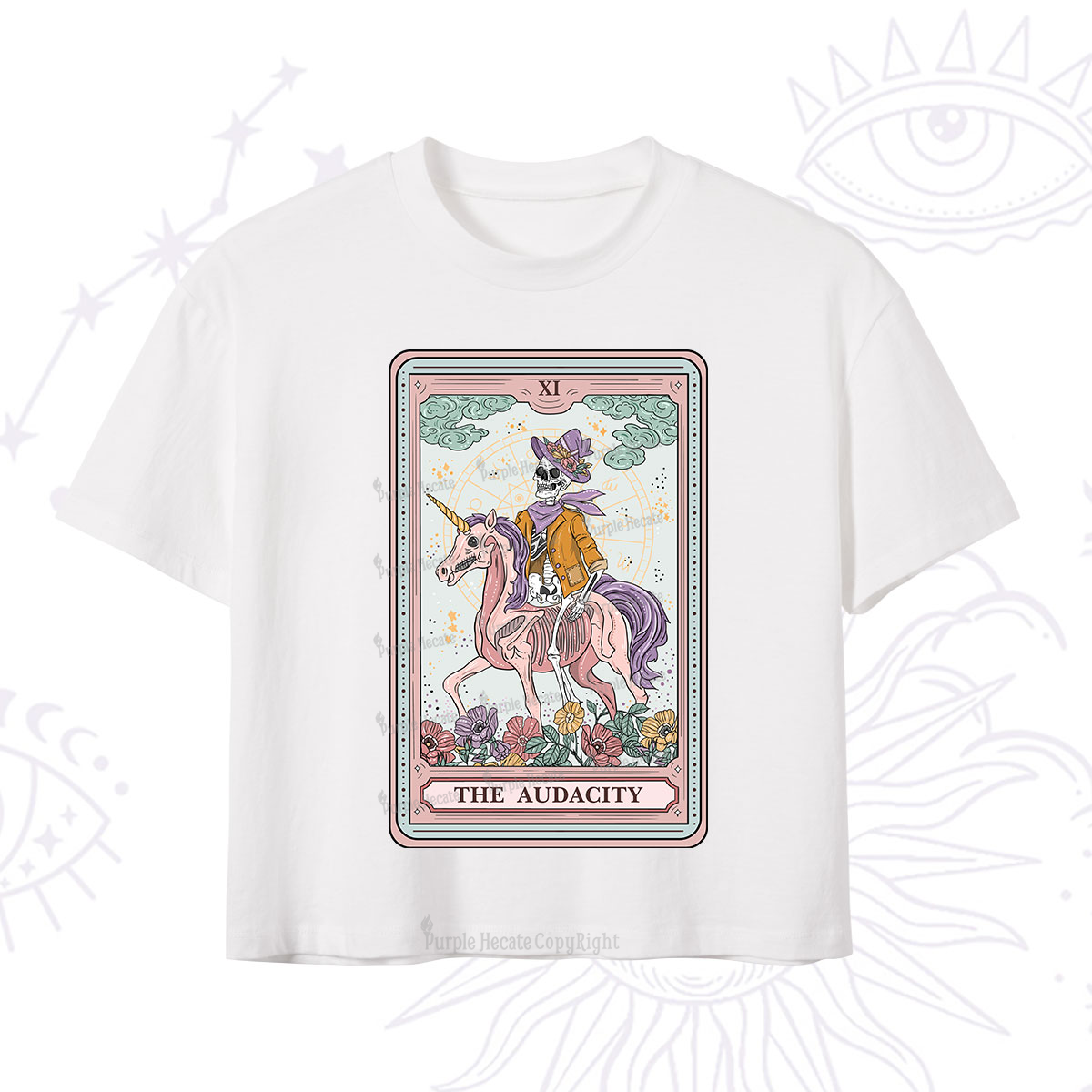 Purplehecate The Audacity Tarot Card Crop T-Shirt