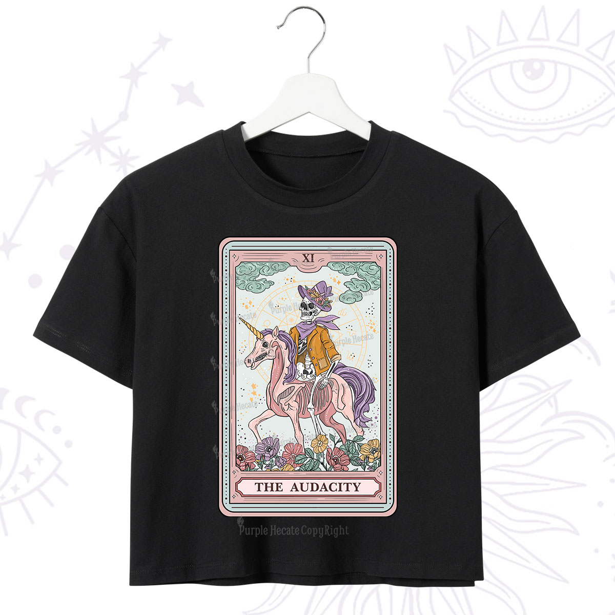 Purplehecate The Audacity Tarot Card Crop T-Shirt