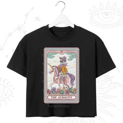Purplehecate The Audacity Tarot Card Crop T-Shirt