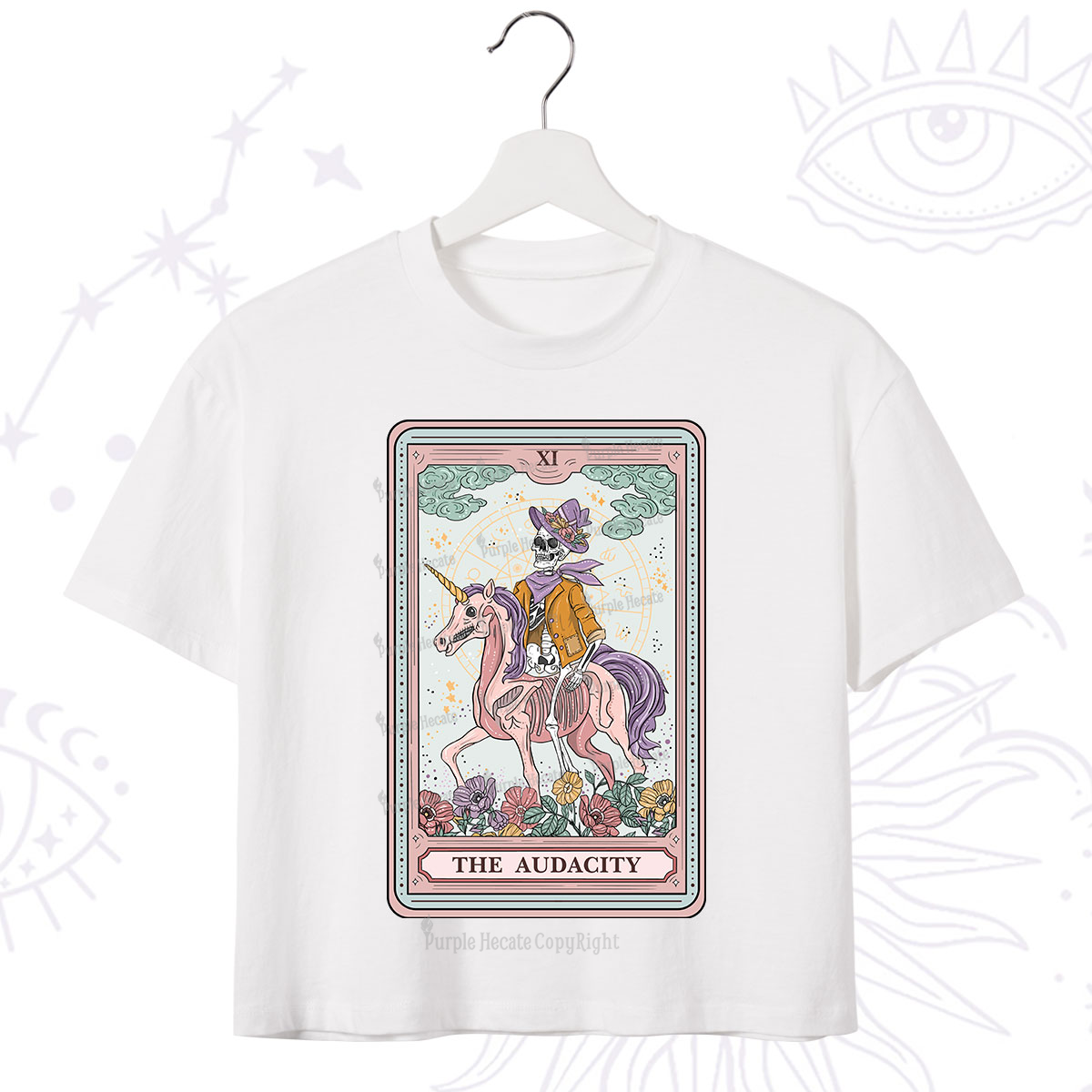 Purplehecate The Audacity Tarot Card Crop T-Shirt