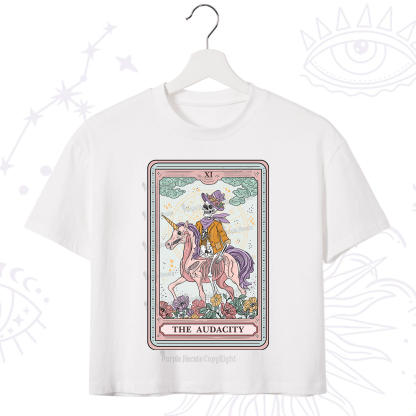 Purplehecate The Audacity Tarot Card Crop T-Shirt