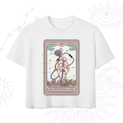 Purplehecate The Registered Nurse Tarot Card Crop T-Shirt