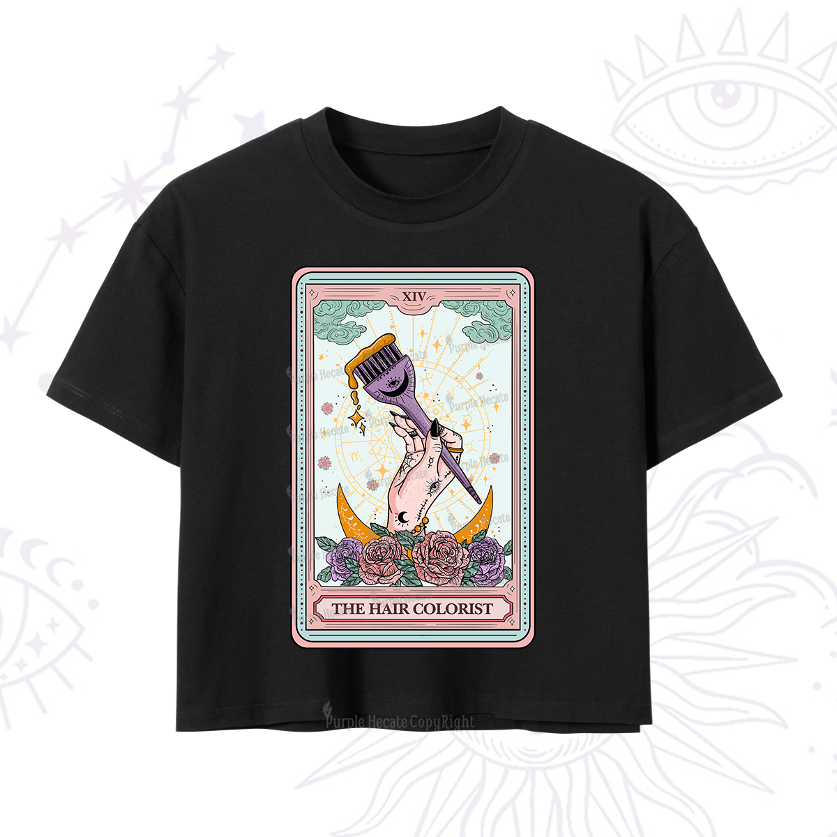 Purplehecate The Hair Colorist Tarot Crop T-Shirt