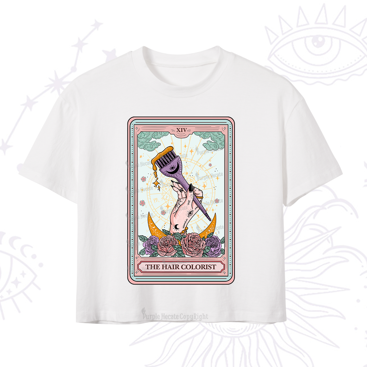 Purplehecate The Hair Colorist Tarot Crop T-Shirt