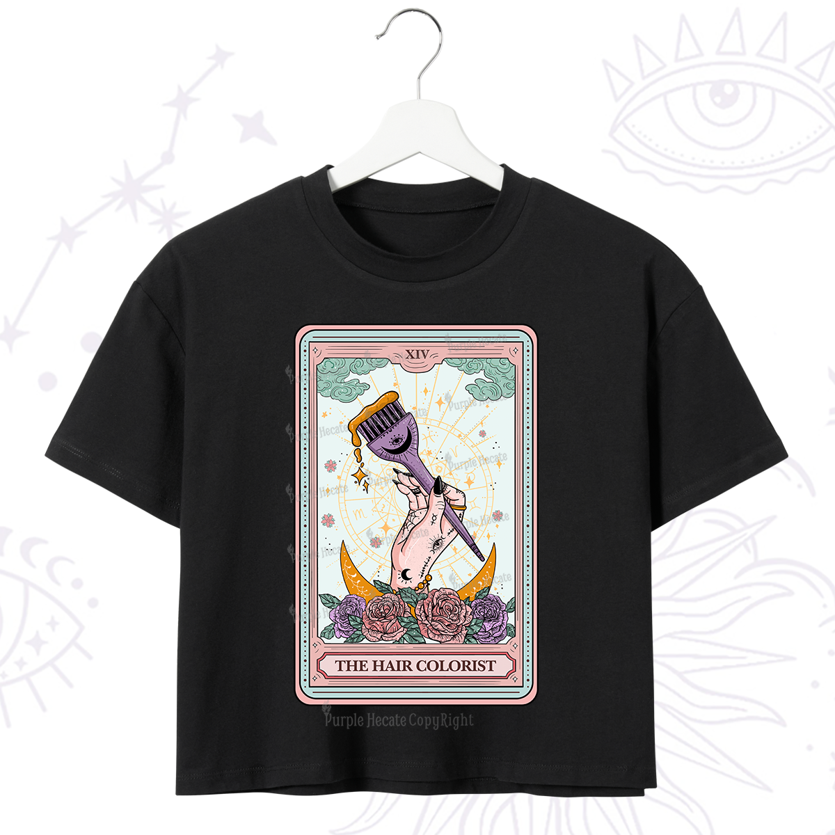 Purplehecate The Hair Colorist Tarot Crop T-Shirt