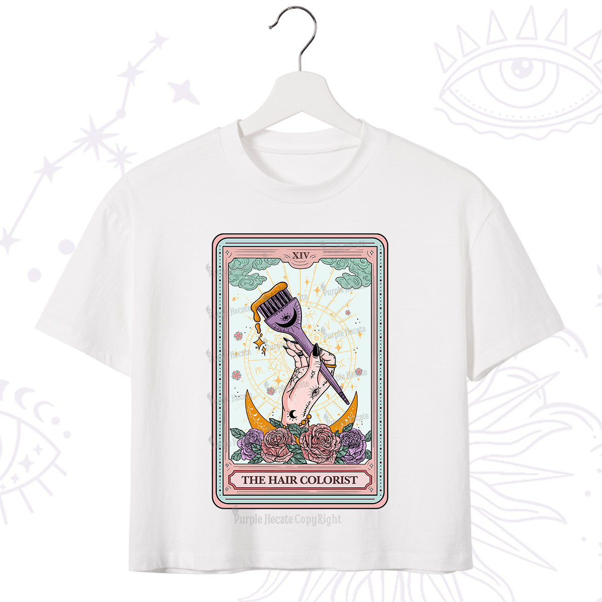 Purplehecate The Hair Colorist Tarot Crop T-Shirt