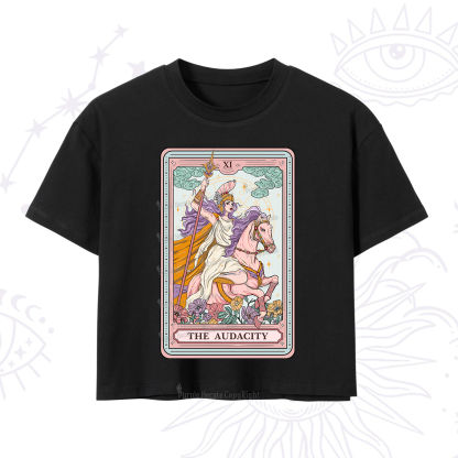 Purplehecate The Audacity Tarot Card Crop T-Shirt