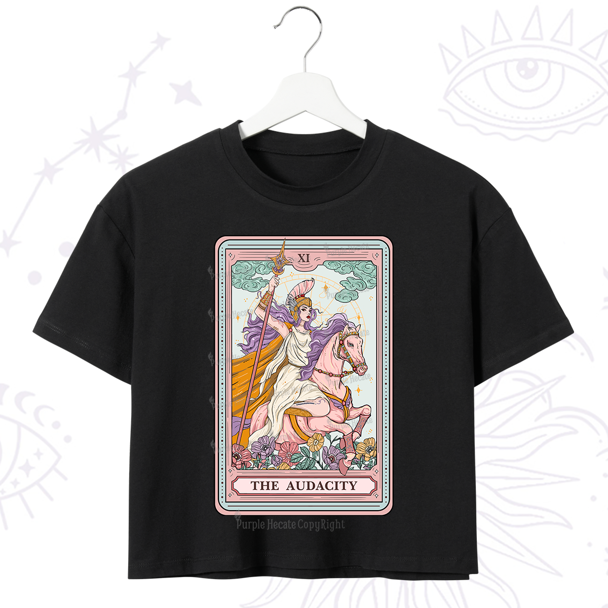 Purplehecate The Audacity Tarot Card Crop T-Shirt