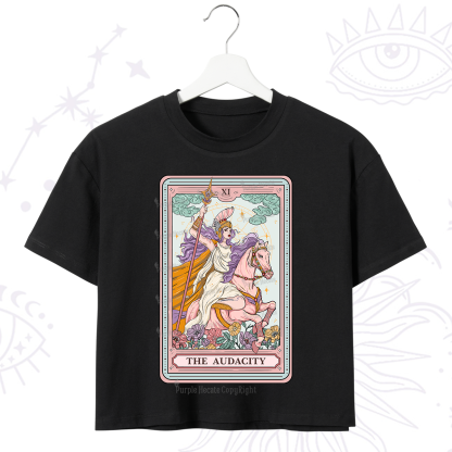 Purplehecate The Audacity Tarot Card Crop T-Shirt