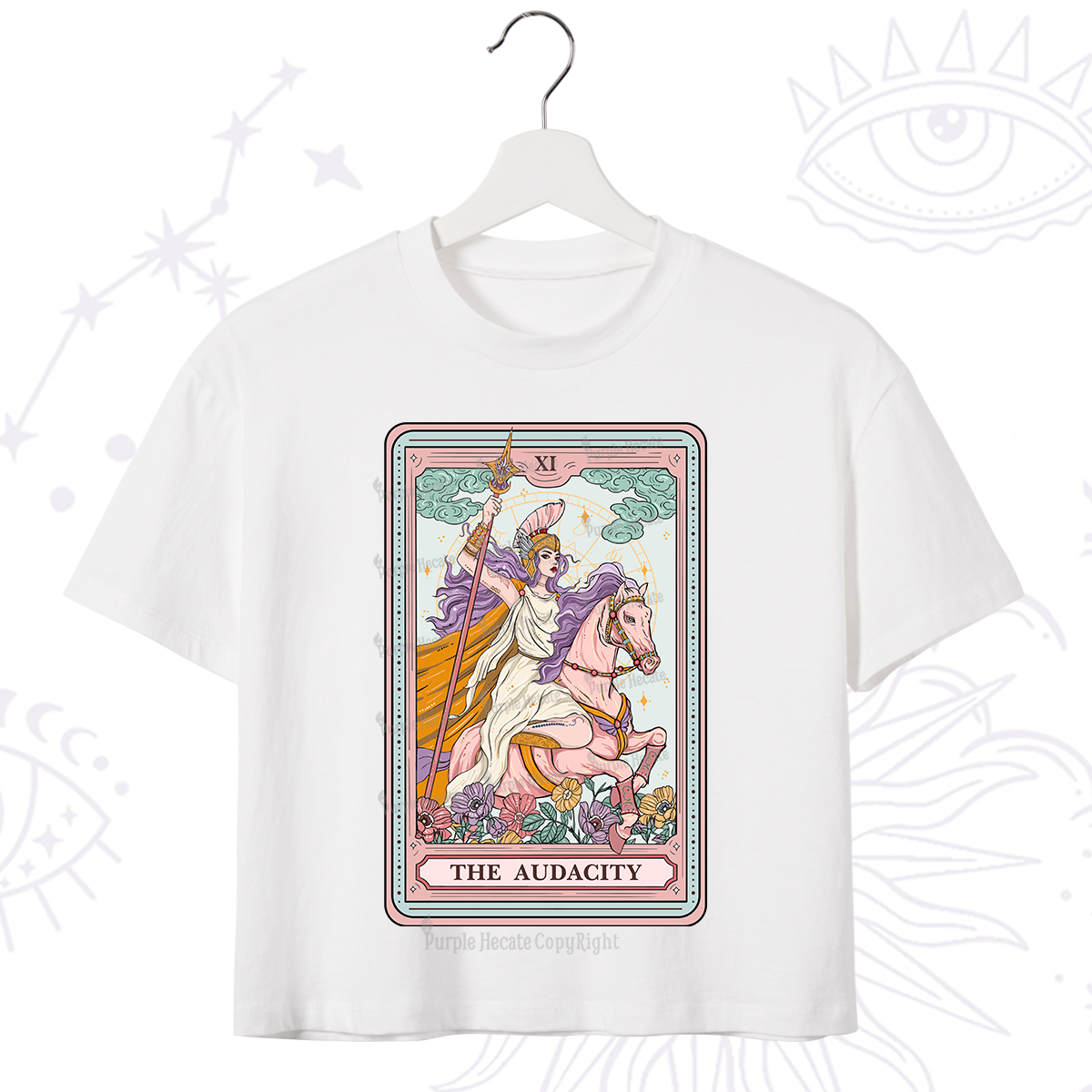 Purplehecate The Audacity Tarot Card Crop T-Shirt