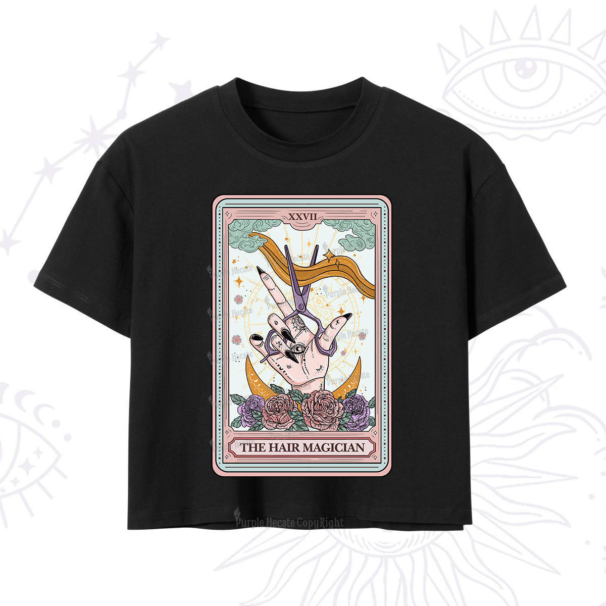 Purplehecate The Hair Magician Tarot Crop T-Shirt