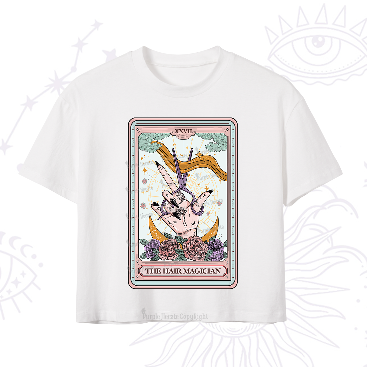 Purplehecate The Hair Magician Tarot Crop T-Shirt