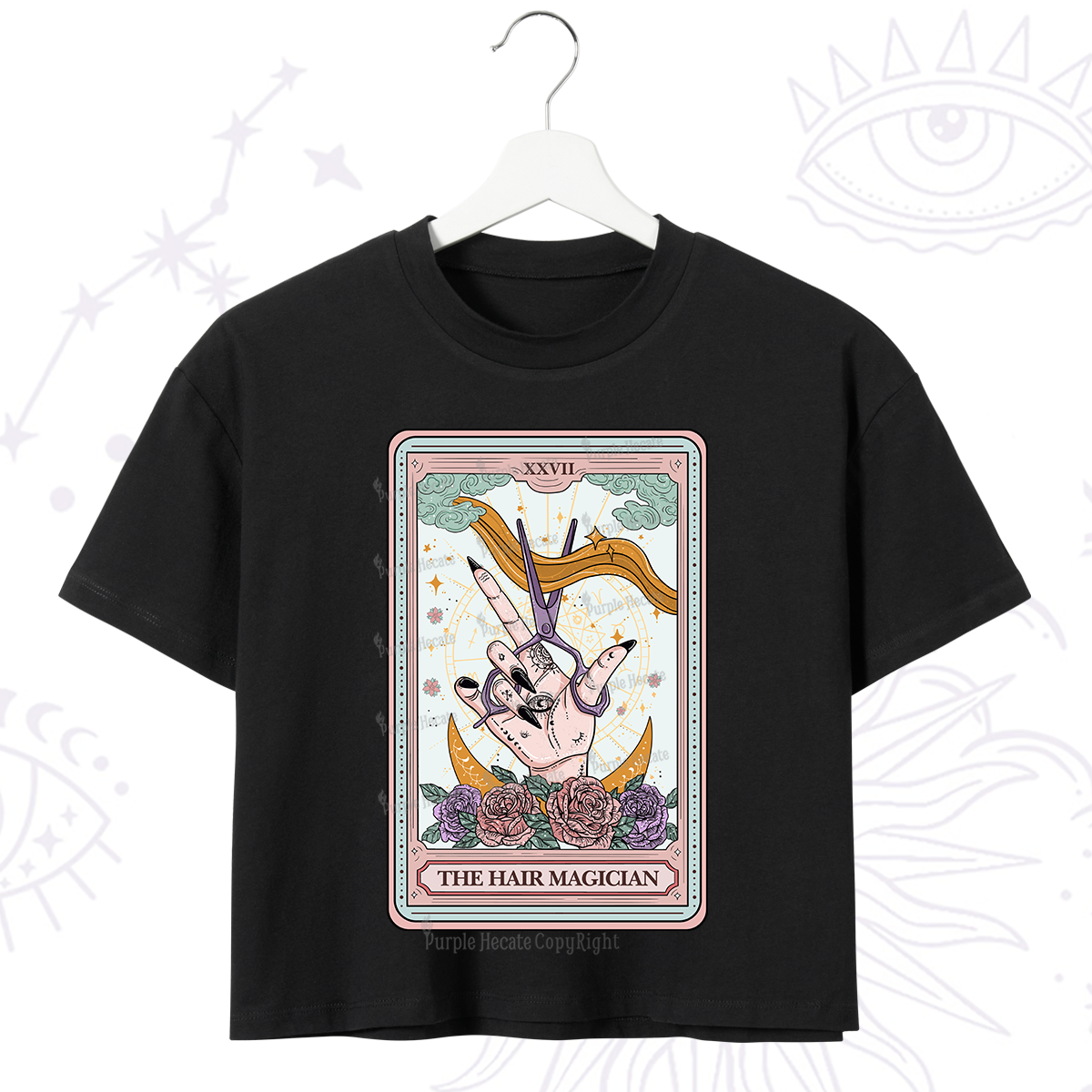 Purplehecate The Hair Magician Tarot Crop T-Shirt