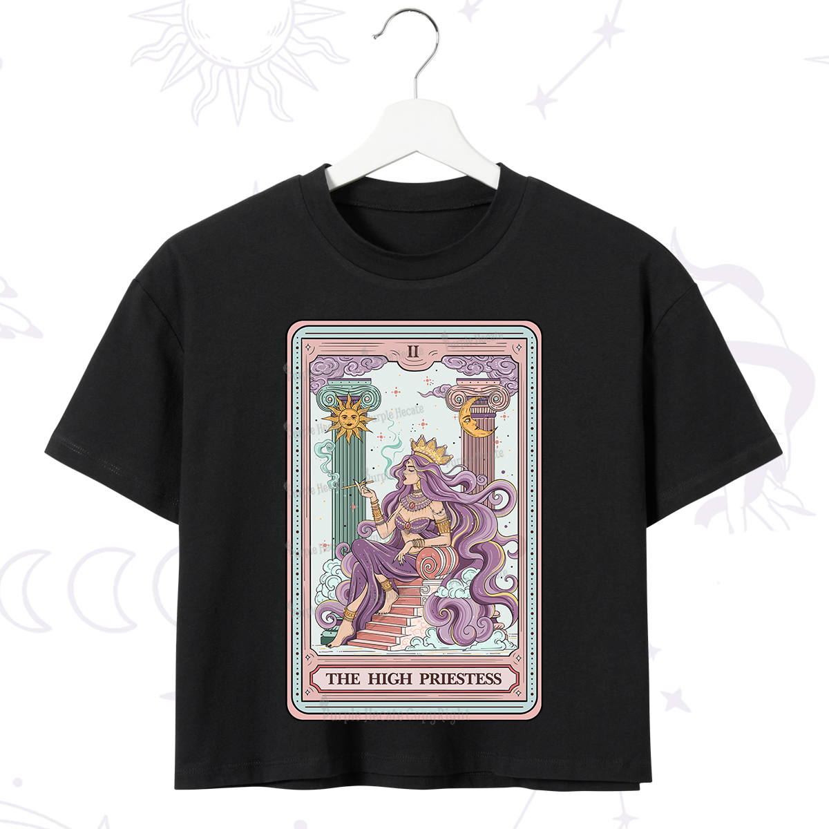 Purplehecate The Goddess High Priestess Tarot Card T-Shirt