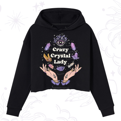 Purplehecate Crazy Crystal Lady Crop Hoodie
