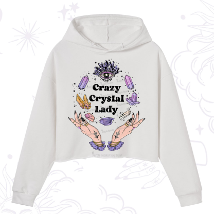 Purplehecate Crazy Crystal Lady Crop Hoodie